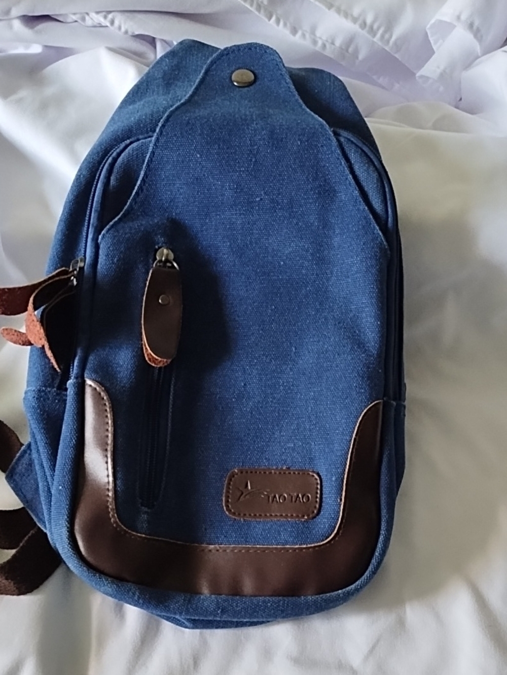 Tao Tao Blue Canvas Sling Bag